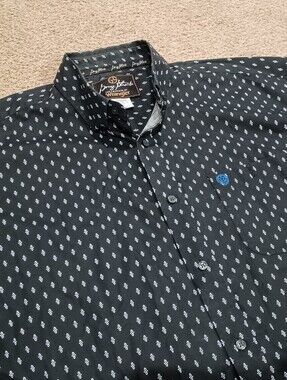 Wrangler George Strait Collection geometric print Long Sleeved shirt Big & Tall